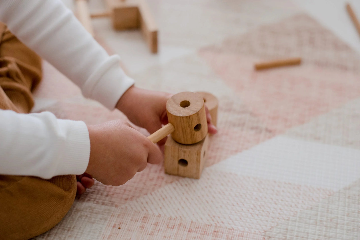 Natural Wood Construction Set