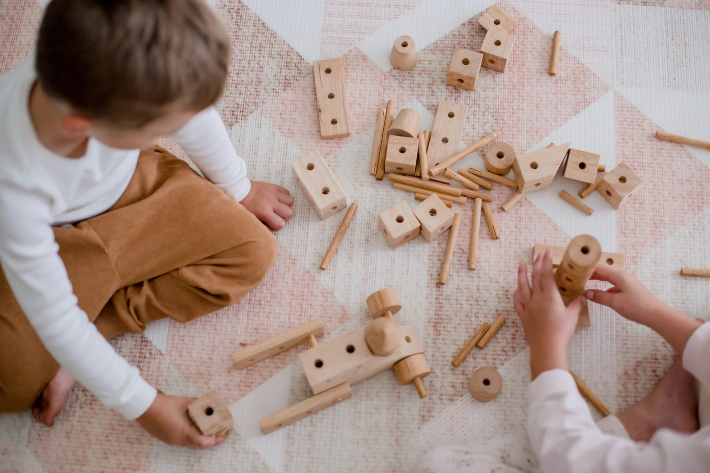Natural Wood Construction Set