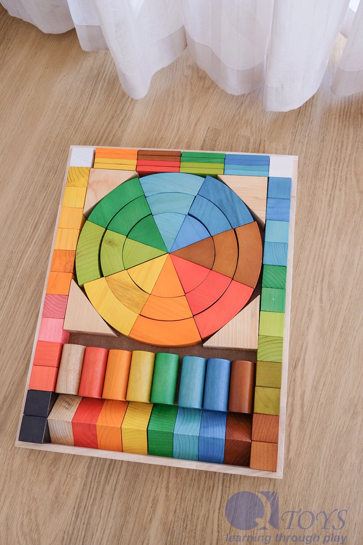 Jumbo Natural Rainbow Blocks (86 pcs)
