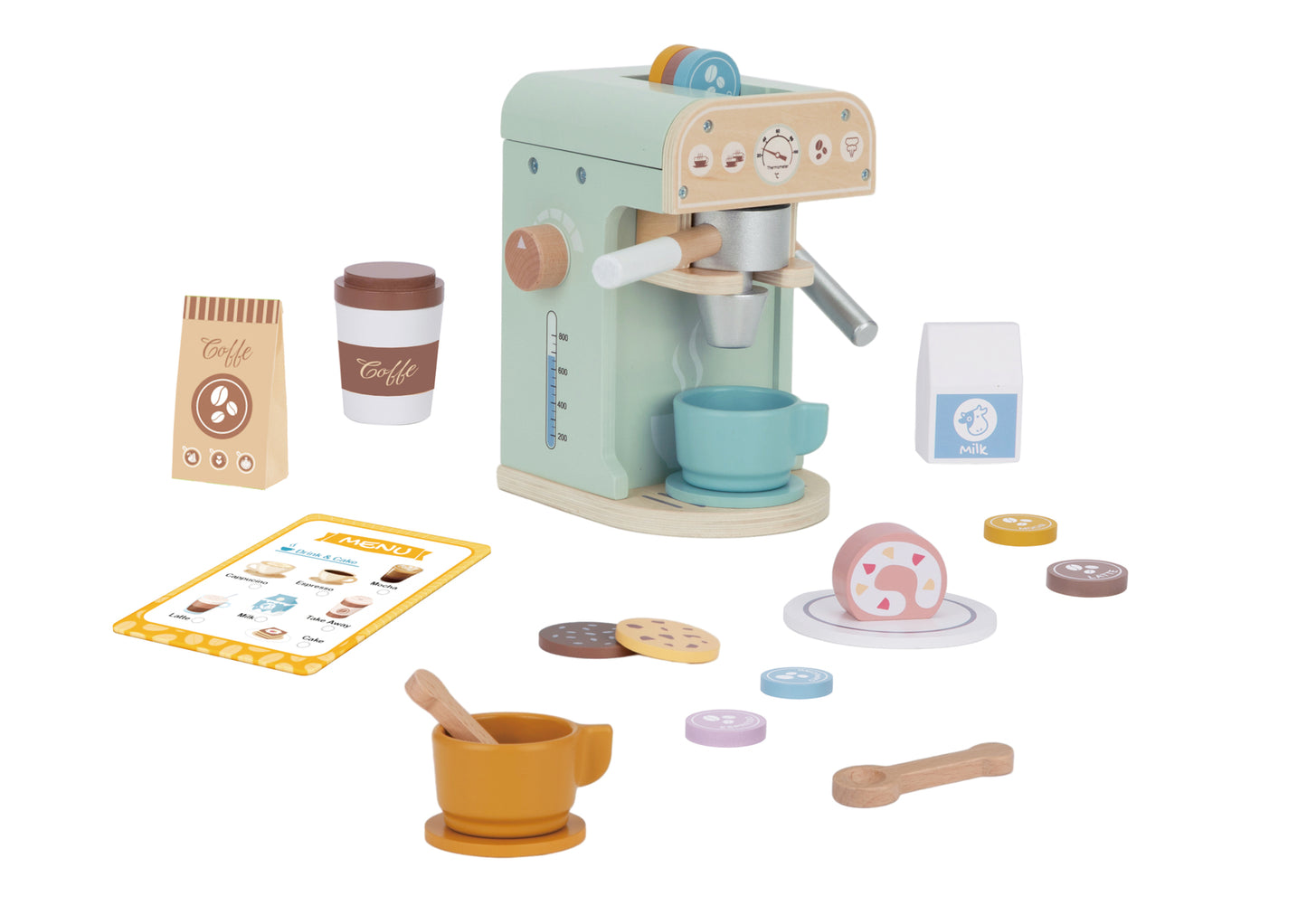 Wooden Coffee Shop Playset