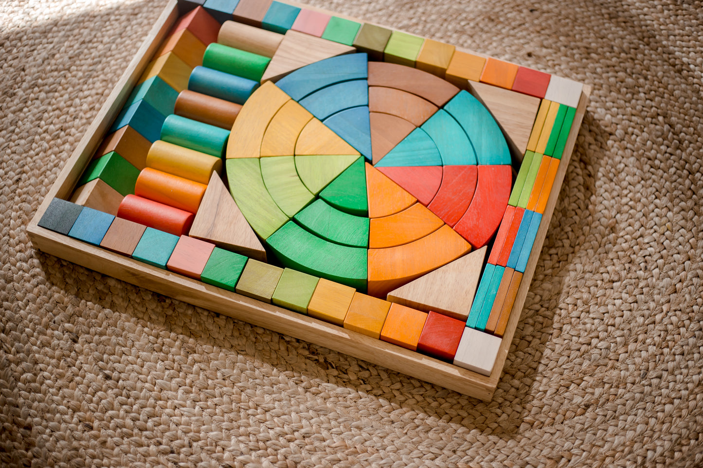 Jumbo Natural Rainbow Blocks (86 pcs)