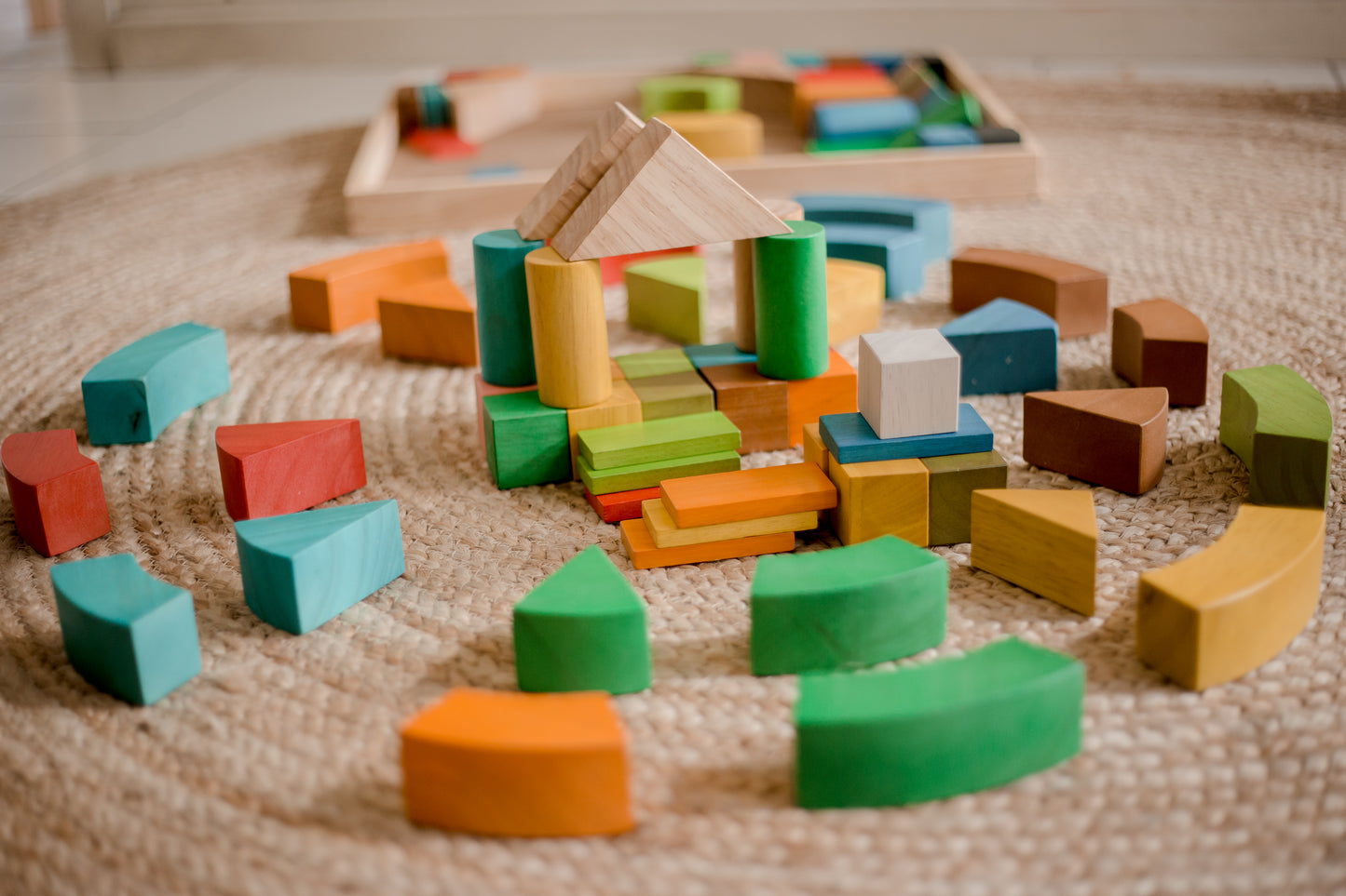 Jumbo Natural Rainbow Blocks (86 pcs)