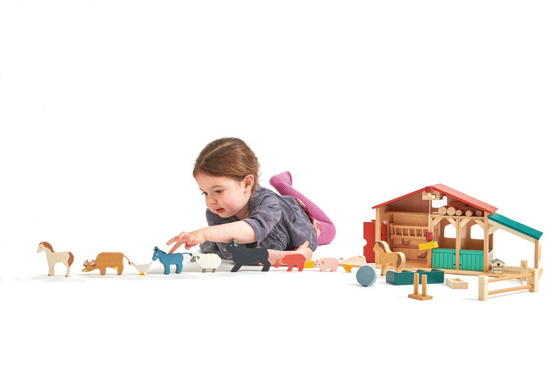 Wooden Farm Playset