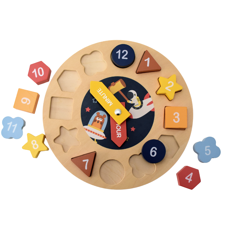 Wooden Space Clock