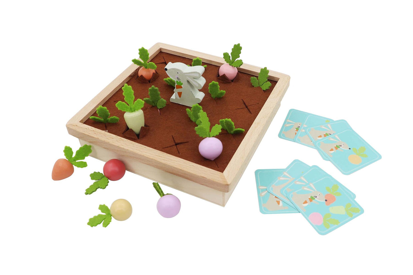 Wooden Radish Farm Memory Game