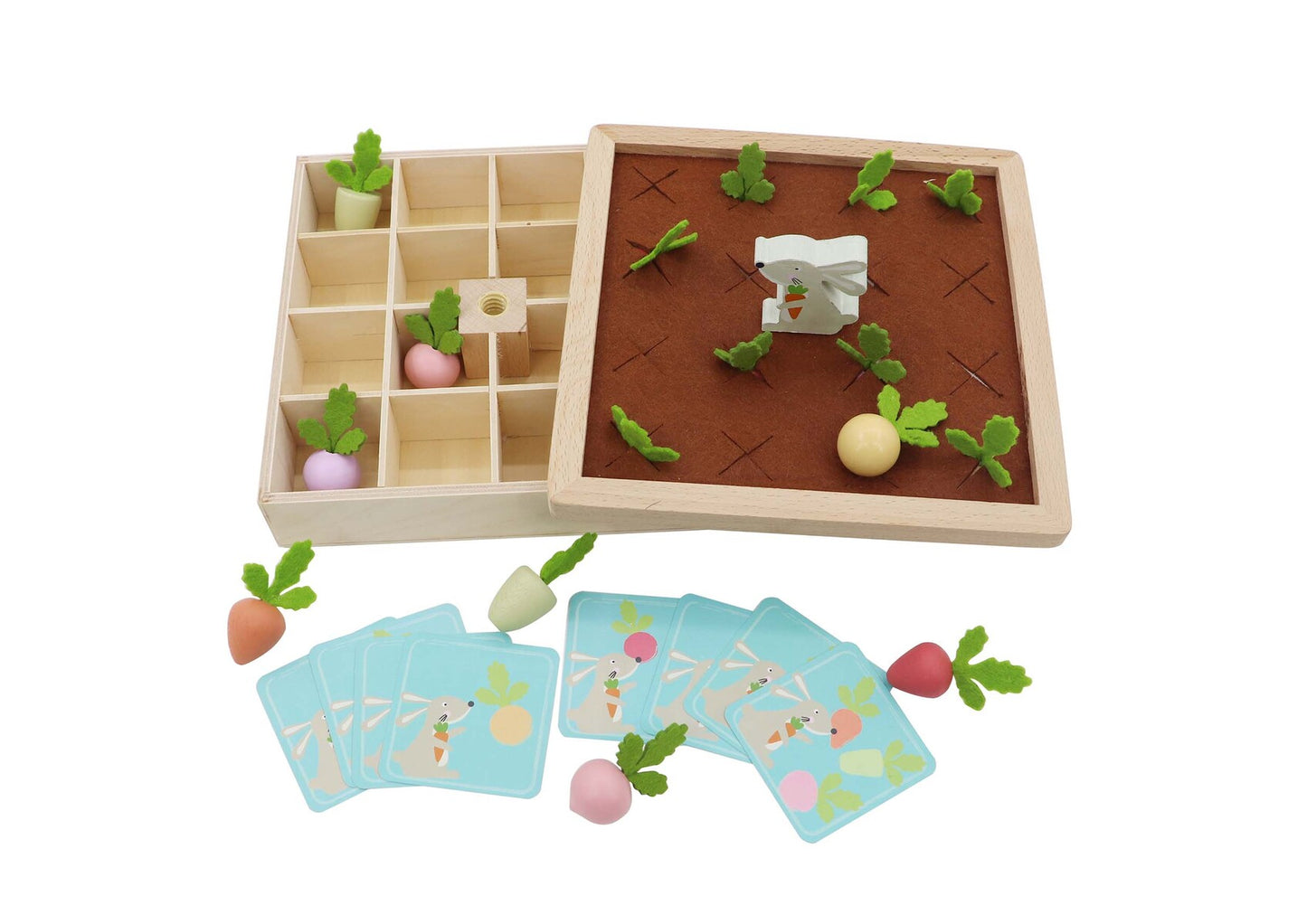 Wooden Radish Farm Memory Game